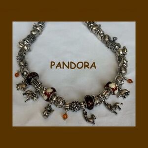 Pandora Retired Critters & Charms Necklace